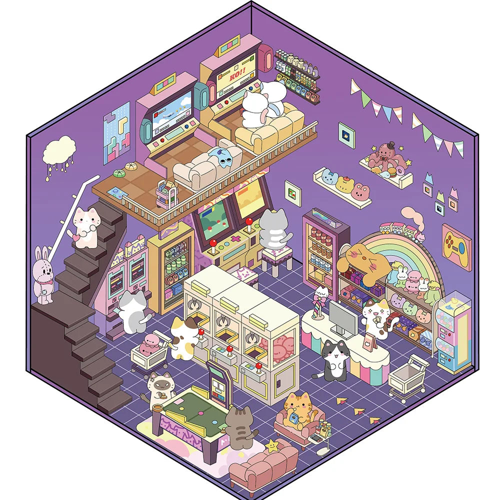 Stikiio™ Kawaii 3D Scene Stickers – Whimsical World Collection 🐾🧙‍♂️🧸