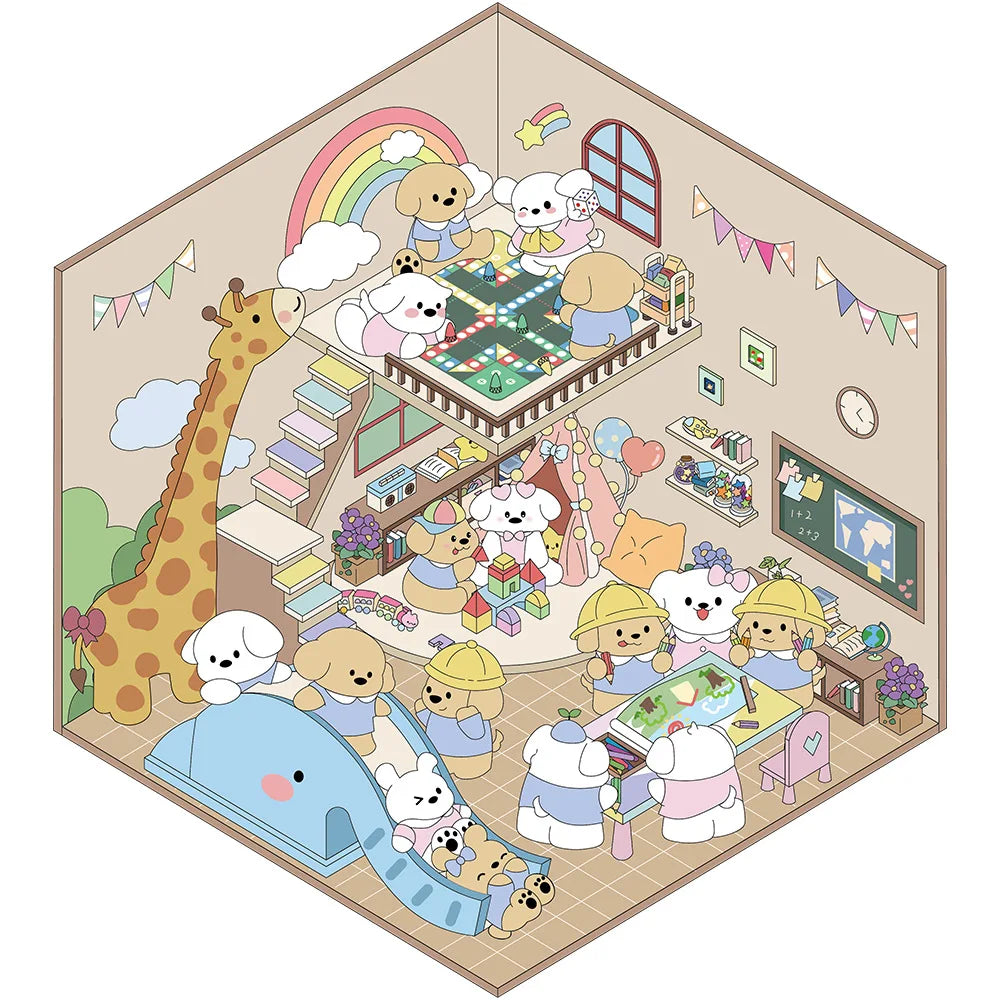Stikiio™ Kawaii 3D Scene Stickers – Whimsical World Collection 🐾🧙‍♂️🧸